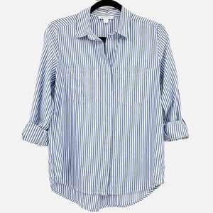 BeachLunchLounge Women's Blue & White Stripe Button-Down Shirt XS
